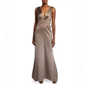 NWT Sachin and Babi Penelope V Neck Bow Back Sleeveless Gown Formal Dress size 8